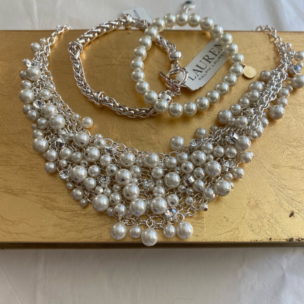 Silver set ! Necklace and bracelets